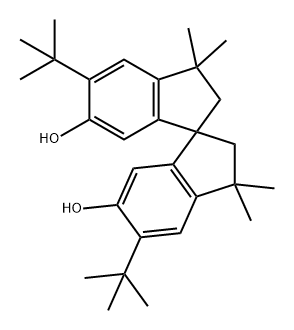 1,1'-Spirobi[1H-indene]-6,6'-diol, 5,5'-bis(1,1-dimethylethyl)-2,2',3,3'-tetrahydro-3,3,3',3'-tetramethyl- Structure