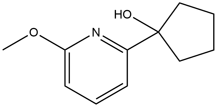 Cyclopentanol, 1-(6-methoxy-2-pyridinyl)- Structure