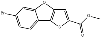 Thieno[3,2-b]benzofuran-2-carboxylic acid, 6-bromo-, methyl ester Structure