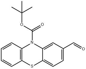 10H-Phenothiazine-10-carboxylic acid, 2-formyl-, 1,1-dimethylethyl ester Structure