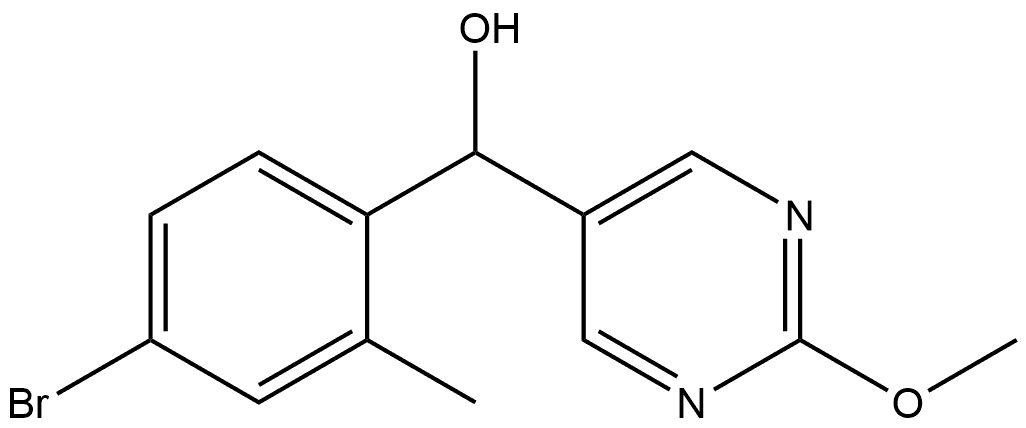 α-(4-Bromo-2-methylphenyl)-2-methoxy-5-pyrimidinemethanol Structure