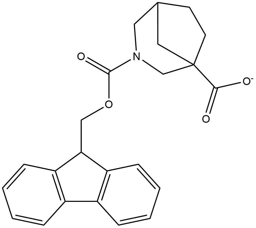 3-(9H-Fluoren-9-ylmethyl) 3-azabicyclo[3.2.1]octane-1,3-dicarboxylate 구조식 이미지