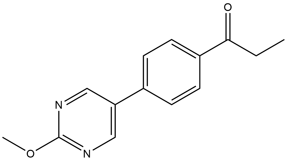 1-[4-(2-Methoxy-5-pyrimidinyl)phenyl]-1-propanone Structure