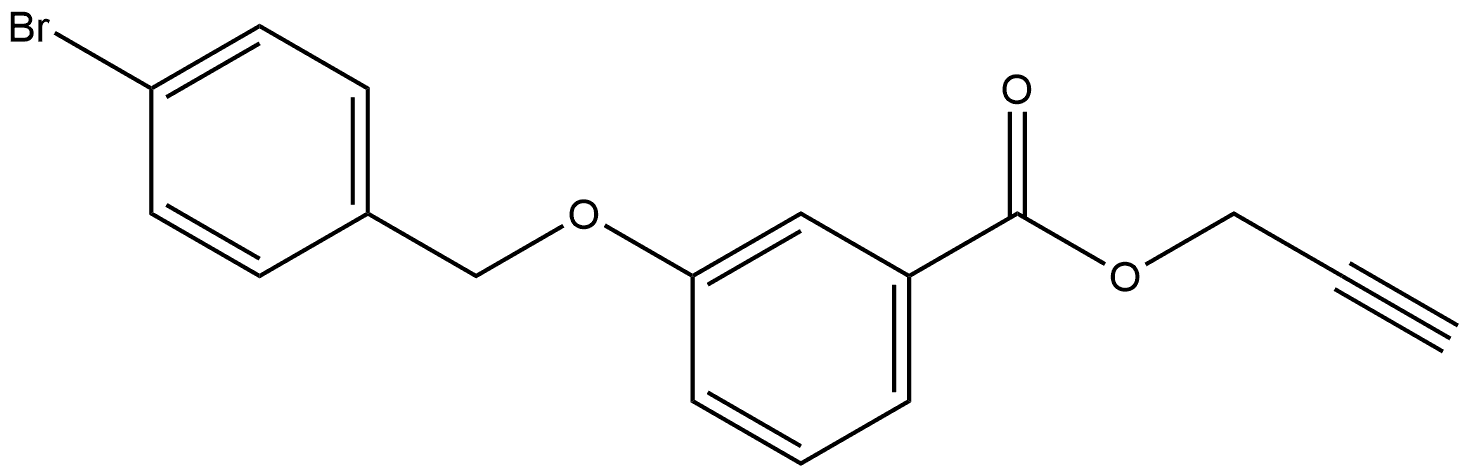 Benzoic acid, 3-[(4-bromophenyl)methoxy]-, 2-propyn-1-yl ester Structure