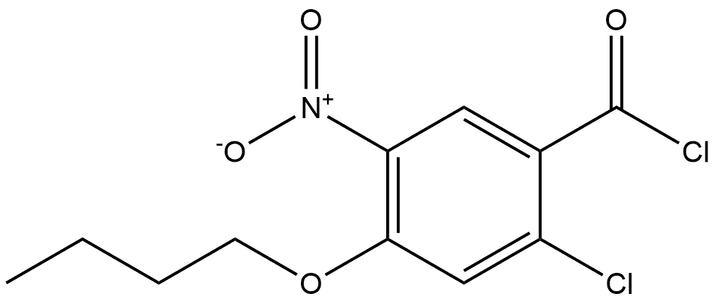 4-butoxy-2-chloro-5-nitrobenzoyl chloride Structure