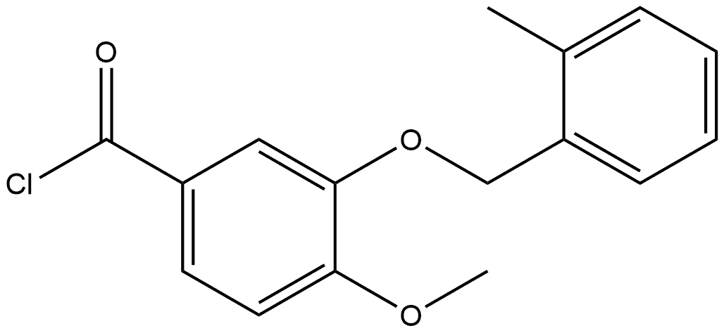 4-Methoxy-3-[(2-methylphenyl)methoxy]benzoyl chloride Structure