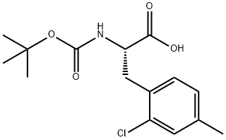 (2S)-3-(2-chloro-4-methylphenyl)-2-[(2-methylpropan-2-yl)oxycarbonylamino]propanoic acid Structure