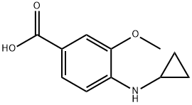 Benzoic acid, 4-(cyclopropylamino)-3-methoxy- Structure