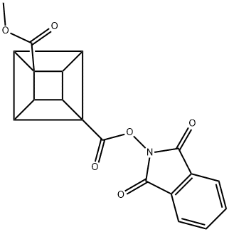 Pentacyclo[4.2.0.02,5.03,8.04,7]octane-1,4-dicarboxylic acid, 1-(1,3-dihydro-1,3-dioxo-2H-isoindol-2-yl) 4-methyl ester 구조식 이미지