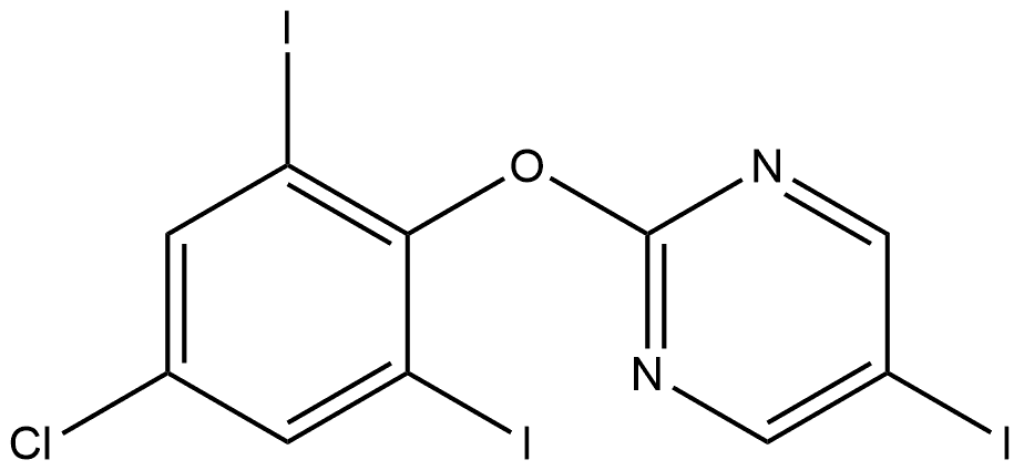 2-(4-Chloro-2,6-diiodophenoxy)-5-iodopyrimidine Structure