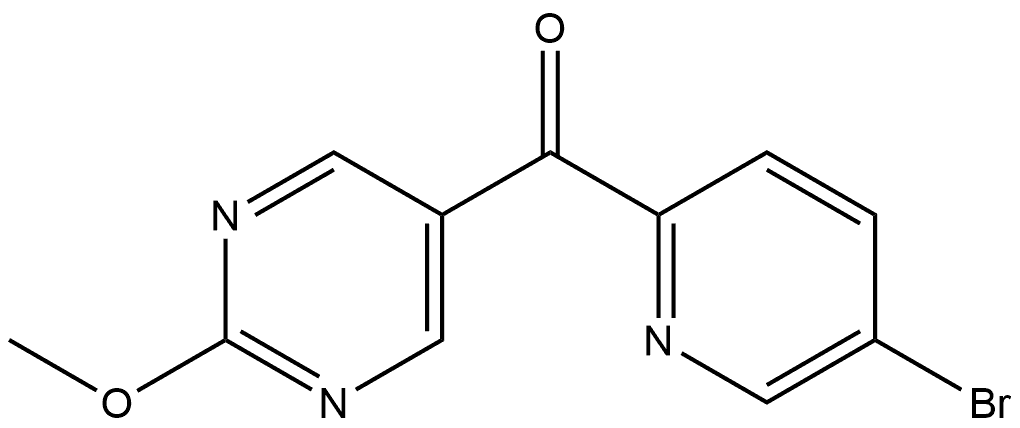 (5-Bromo-2-pyridinyl)(2-methoxy-5-pyrimidinyl)methanone Structure