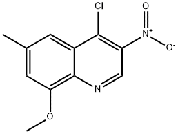 4-chloro-8-methoxy-6-methyl-3-nitroquinoline Structure