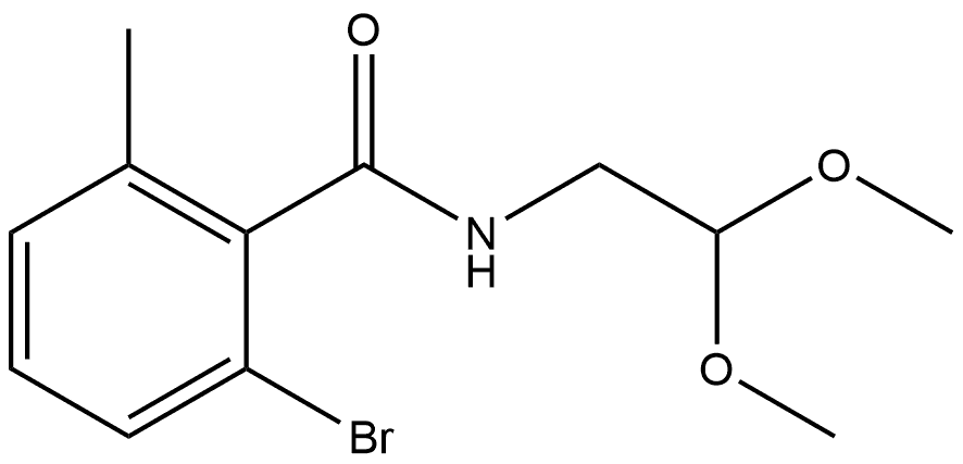 2-Bromo-N-(2,2-dimethoxyethyl)-6-methylbenzamide 구조식 이미지