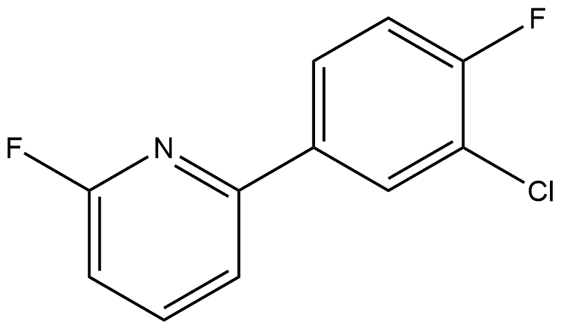 2-(3-Chloro-4-fluorophenyl)-6-fluoropyridine Structure