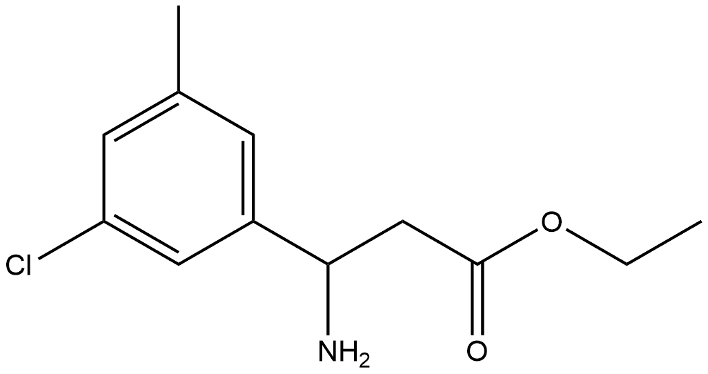 Benzenepropanoic acid, β-amino-3-chloro-5-methyl-, ethyl ester 구조식 이미지