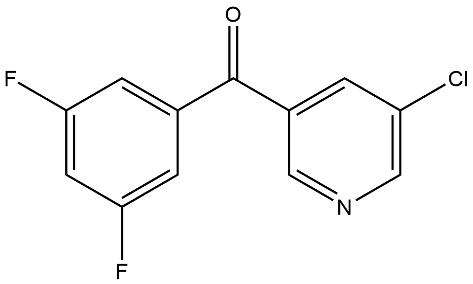 (5-Chloro-3-pyridinyl)(3,5-difluorophenyl)methanone 구조식 이미지