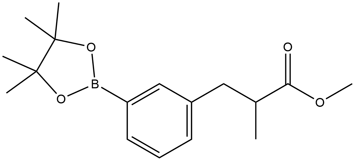 Methyl 2-methyl-3-[3-(4,4,5,5-tetramethyl-1,3,2-dioxaborolan-2-yl)phenyl]propanoate Structure