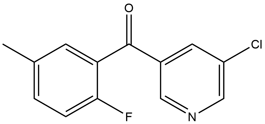 (5-Chloro-3-pyridinyl)(2-fluoro-5-methylphenyl)methanone Structure