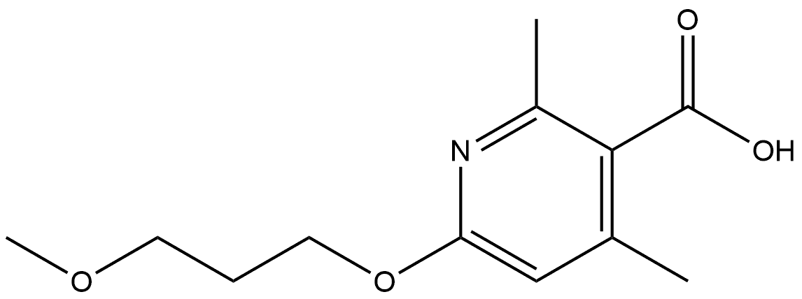 6-(3-Methoxypropoxy)-2,4-dimethyl-3-pyridinecarboxylic acid Structure