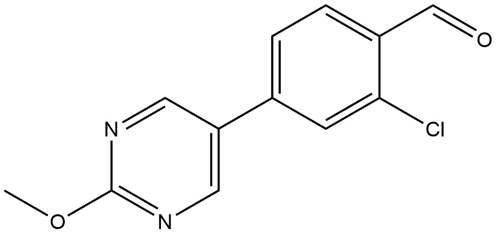 2-Chloro-4-(2-methoxy-5-pyrimidinyl)benzaldehyde Structure