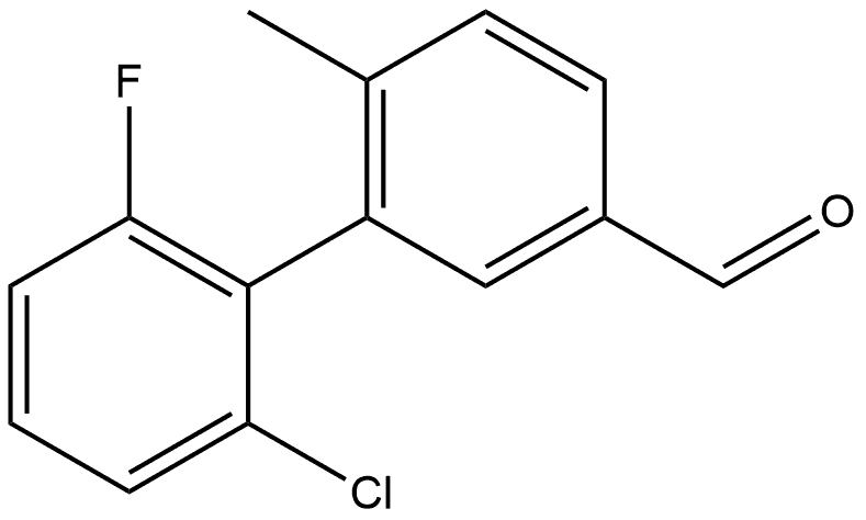 2'-Chloro-6'-fluoro-6-methyl[1,1'-biphenyl]-3-carboxaldehyde Structure