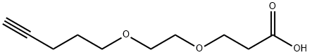 3-[2-(pent-4-yn-1-yloxy)ethoxy]propanoic acid Structure