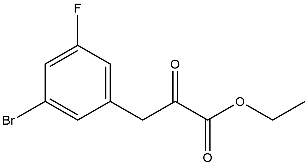 Ethyl 3-bromo-5-fluoro-α-oxobenzenepropanoate Structure