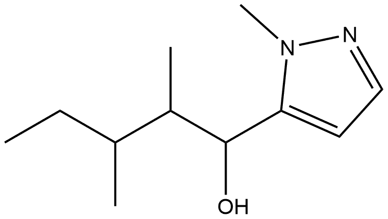 α-(1,2-Dimethylbutyl)-1-methyl-1H-pyrazole-5-methanol Structure