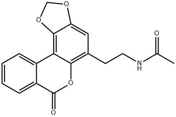 Acetamide, N-[2-(7-oxo-7H-[2]benzopyrano[4,3-e]-1,3-benzodioxol-5-yl)ethyl]- Structure