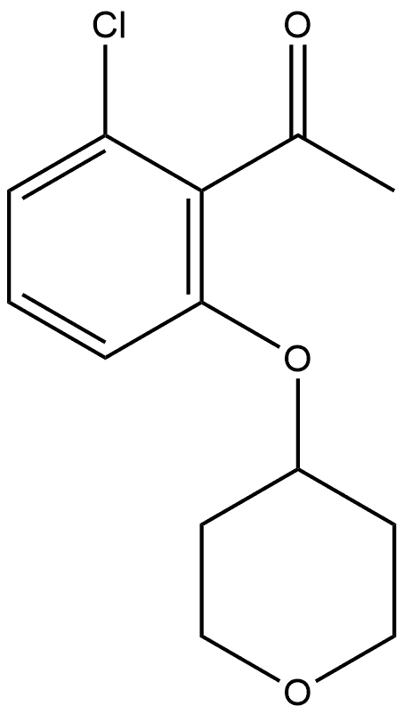 1-[2-Chloro-6-[(tetrahydro-2H-pyran-4-yl)oxy]phenyl]ethanone Structure