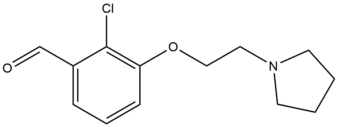 2-Chloro-3-[2-(1-pyrrolidinyl)ethoxy]benzaldehyde Structure