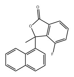 1(3H)-Isobenzofuranone, 4-fluoro-3-methyl-3-(1-naphthalenyl)- Structure