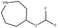 1H-Azepine, 4-(difluoromethoxy)hexahydro- Structure