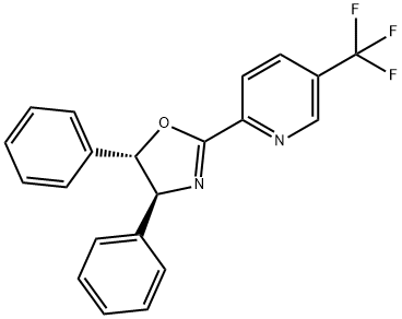 (4S,5S)-4,5-Diphenyl-2-(5-(trifluoromethyl)pyridin-2-yl)-4,5-dihydrooxazole Structure