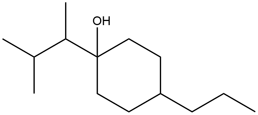 1-(1,2-Dimethylpropyl)-4-propylcyclohexanol Structure