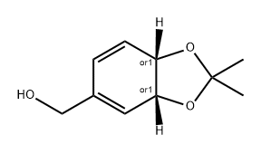 1,3-Benzodioxole-5-methanol, 3a,7a-dihydro-2,2-dimethyl-, (3aR,7aS)-rel- Structure