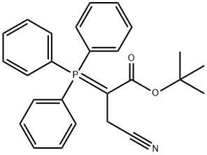 Propanoic acid, 3-cyano-2-(triphenylphosphoranylidene)-, 1,1-dimethylethyl ester Structure