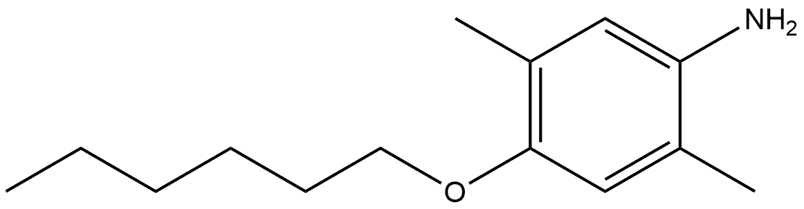 4-(Hexyloxy)-2,5-dimethylbenzenamine Structure