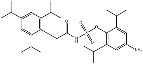 Sulfamic acid, [[2,4,6-tris(1-methylethyl)phenyl]acetyl]-, 4-amino-2,6-bis(1-methylethyl)phenyl ester (9CI) 구조식 이미지