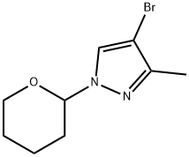 4-Bromo-3-methyl-1-(tetrahydro-2H-pyran-2-yl)-1H-pyrazole Structure