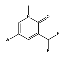 2(1H)-Pyridinone, 5-bromo-3-(difluoromethyl)-1-methyl- Structure