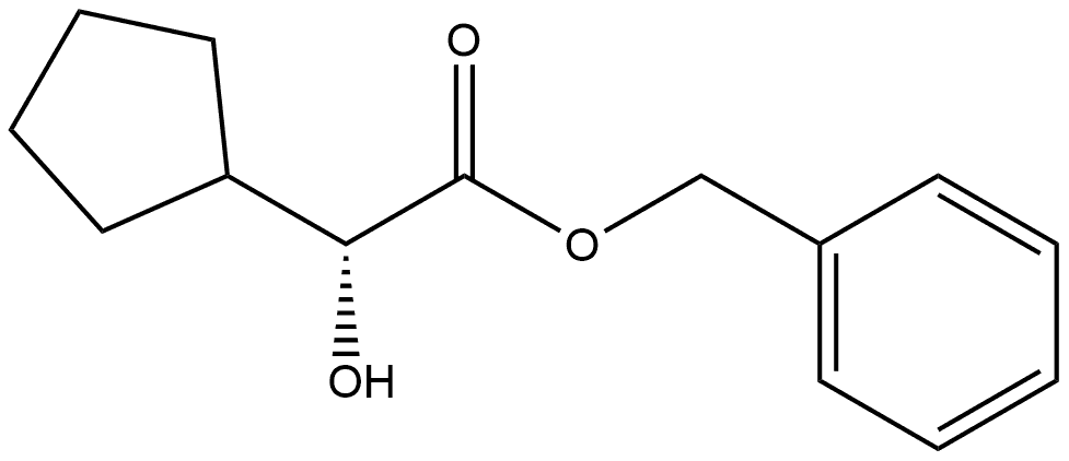 Cyclopentaneacetic acid, α-hydroxy-, phenylmethyl ester, (αR)- Structure