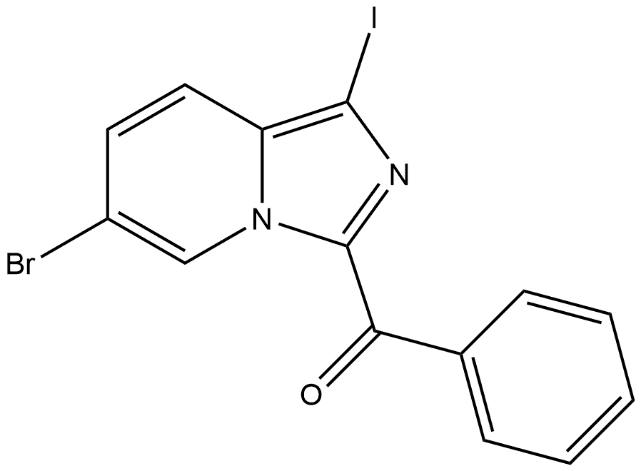 (6-Bromo-1-iodoimidazo[1,5-a]pyridin-3-yl)phenylmethanone Structure