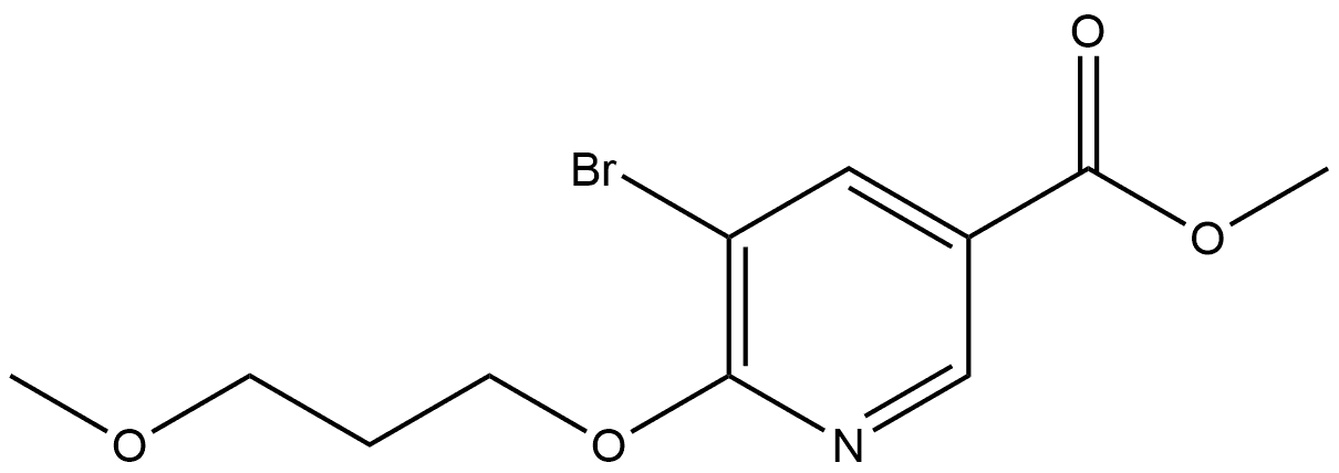 Methyl 5-bromo-6-(3-methoxypropoxy)-3-pyridinecarboxylate Structure