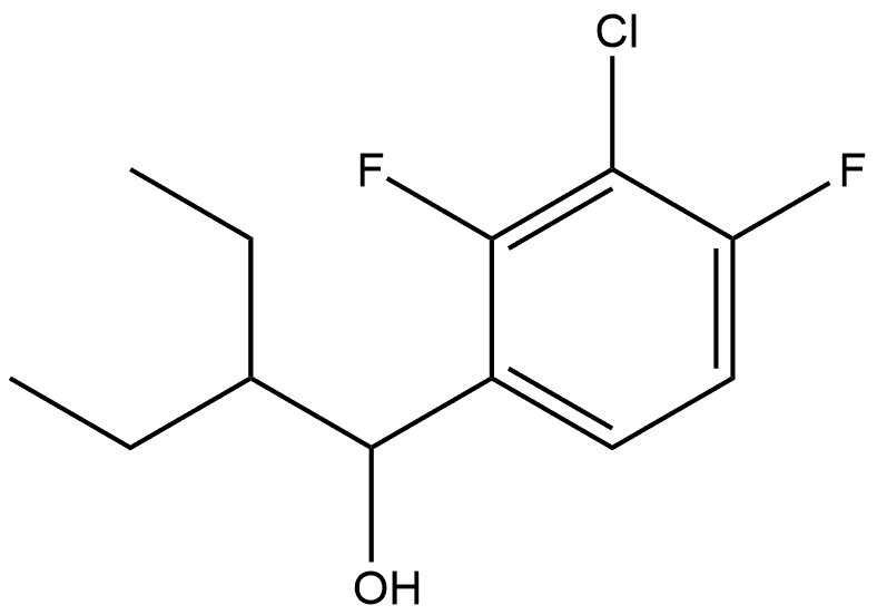 3-Chloro-α-(1-ethylpropyl)-2,4-difluorobenzenemethanol Structure