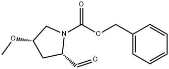 1-Pyrrolidinecarboxylic acid, 2-formyl-4-methoxy-, phenylmethyl ester, (2S,4S)- Structure