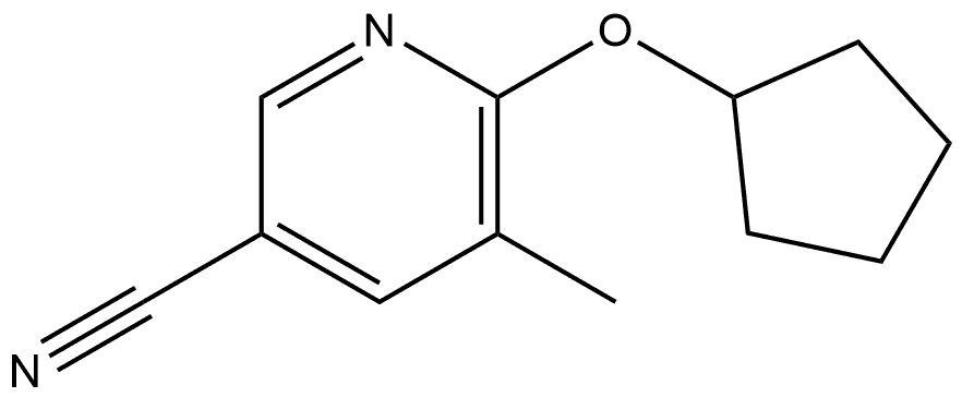 6-(Cyclopentyloxy)-5-methyl-3-pyridinecarbonitrile 구조식 이미지