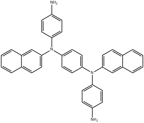 1,4-Benzenediamine, N1,N4-bis(4-aminophenyl)-N1,N4-di-2-naphthalenyl- Structure