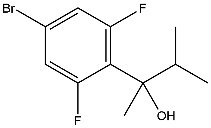 4-Bromo-2,6-difluoro-α-methyl-α-(1-methylethyl)benzenemethanol Structure