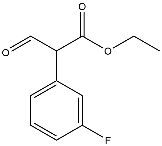 Benzeneacetic acid, 3-fluoro-α-formyl-, ethyl ester 구조식 이미지